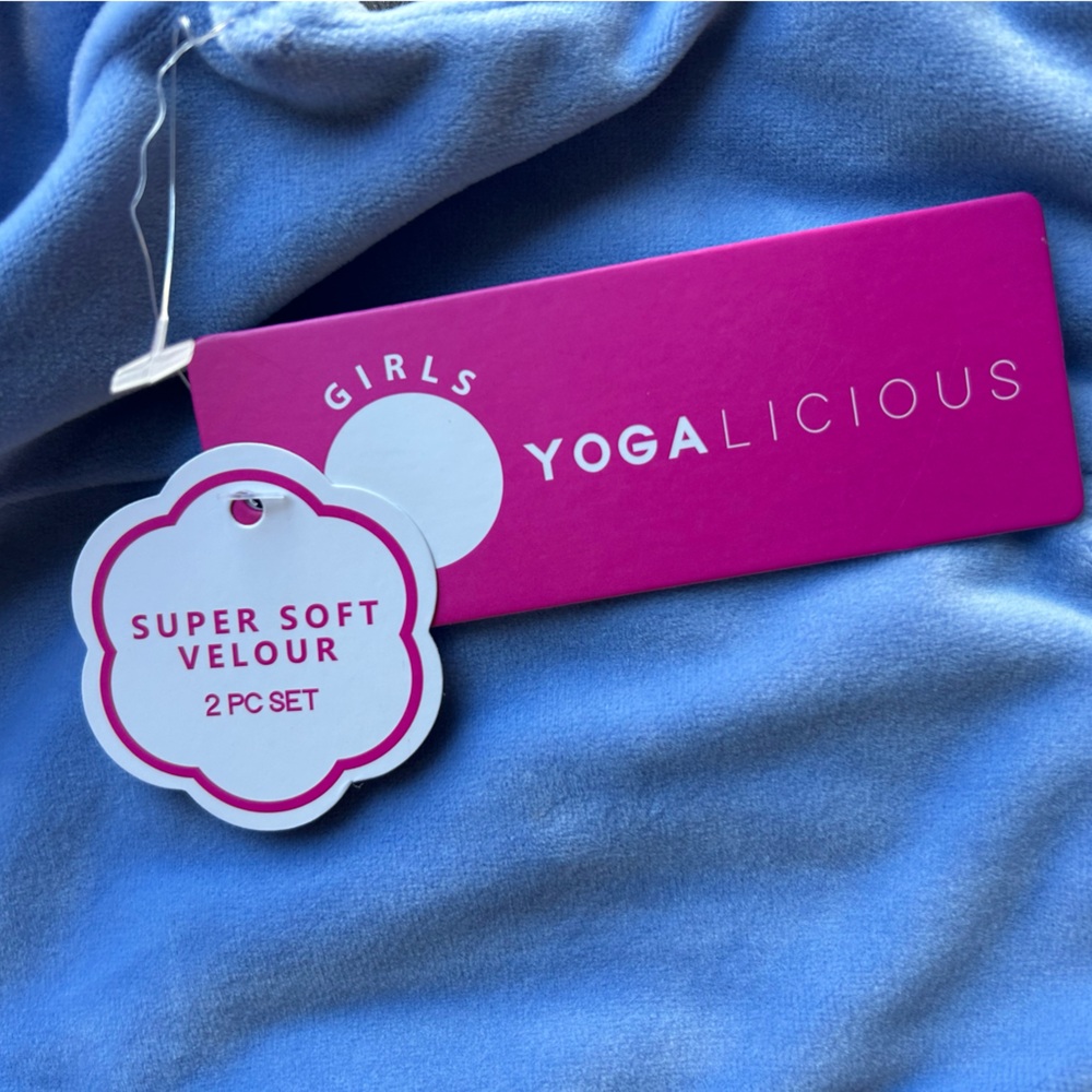 Yogalicious 2-Piece Sweatsuit Set – Girls XS (5/6) – Baby Blue - NWT - Picture 7 of 7